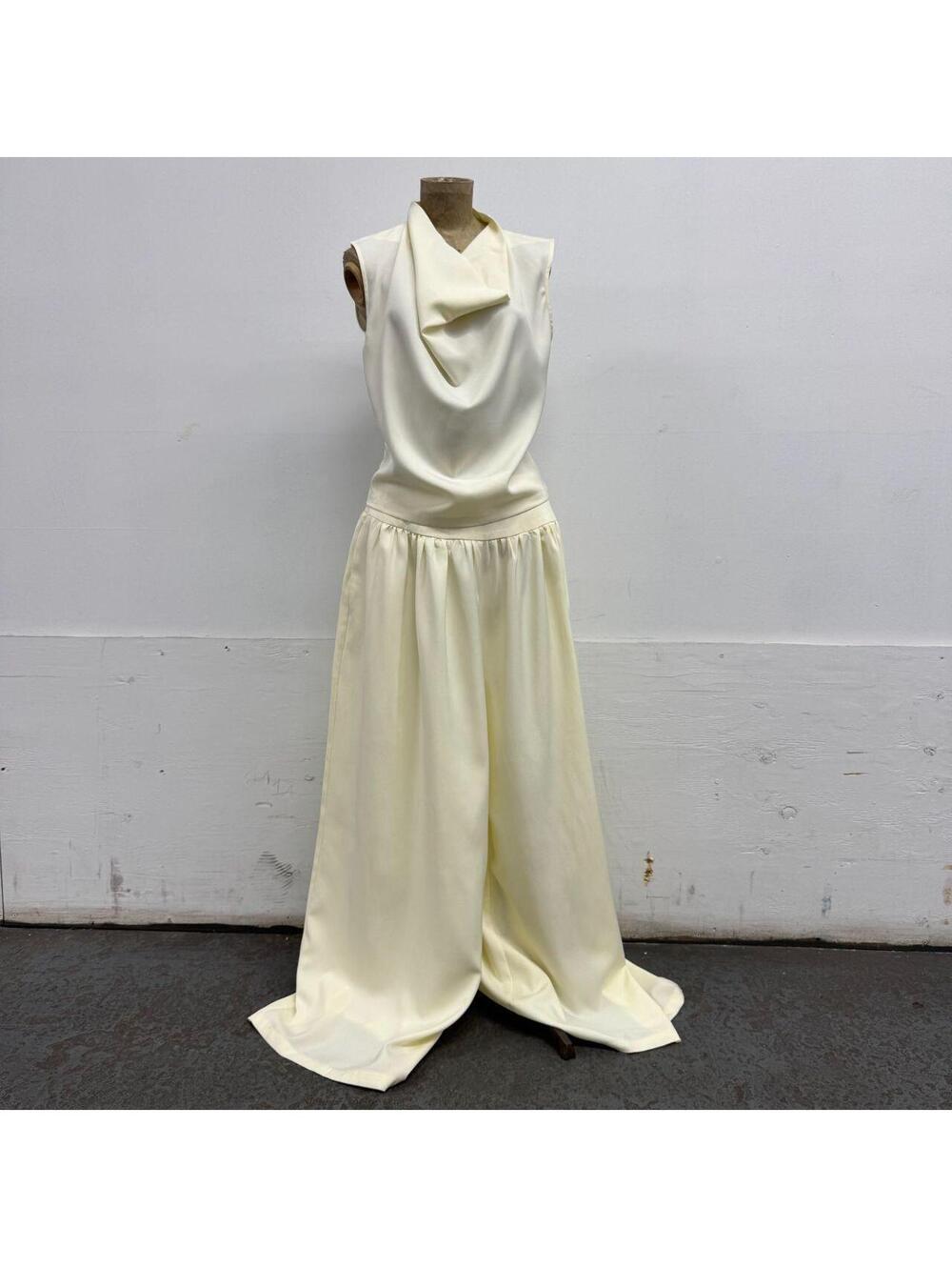NWT Cowl-Neck Top & Palazzo Pants 2-Piece Lounge Set Apozi